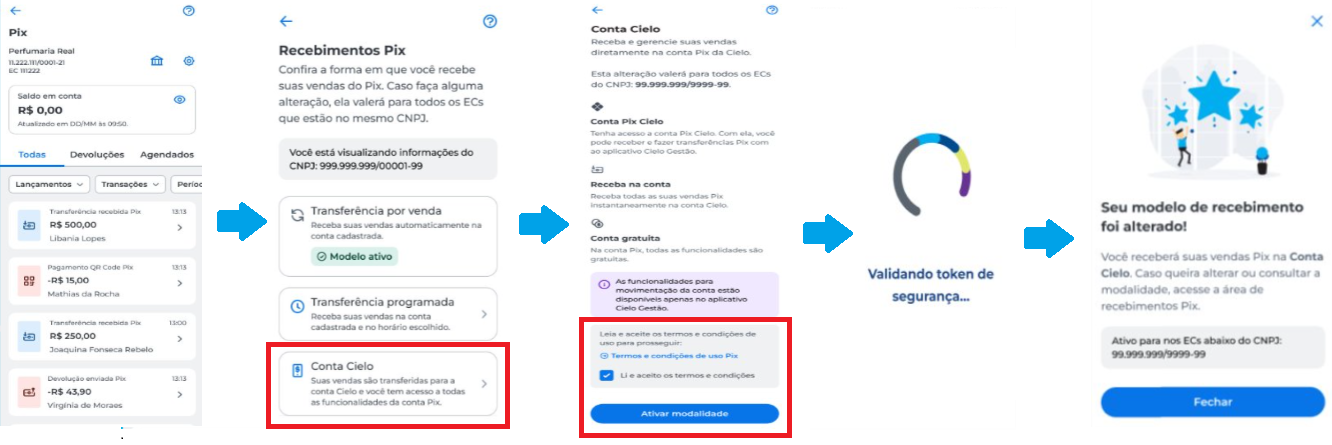 fluxo Conta Cielo app