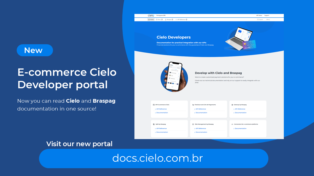 new e-commerce developers portal for Cielo and Braspag