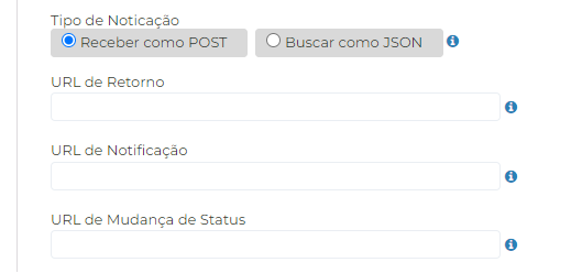 URLs de Notificação