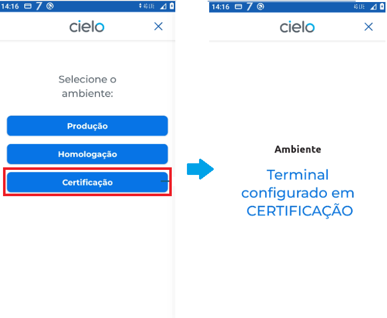 ambiente de certificação