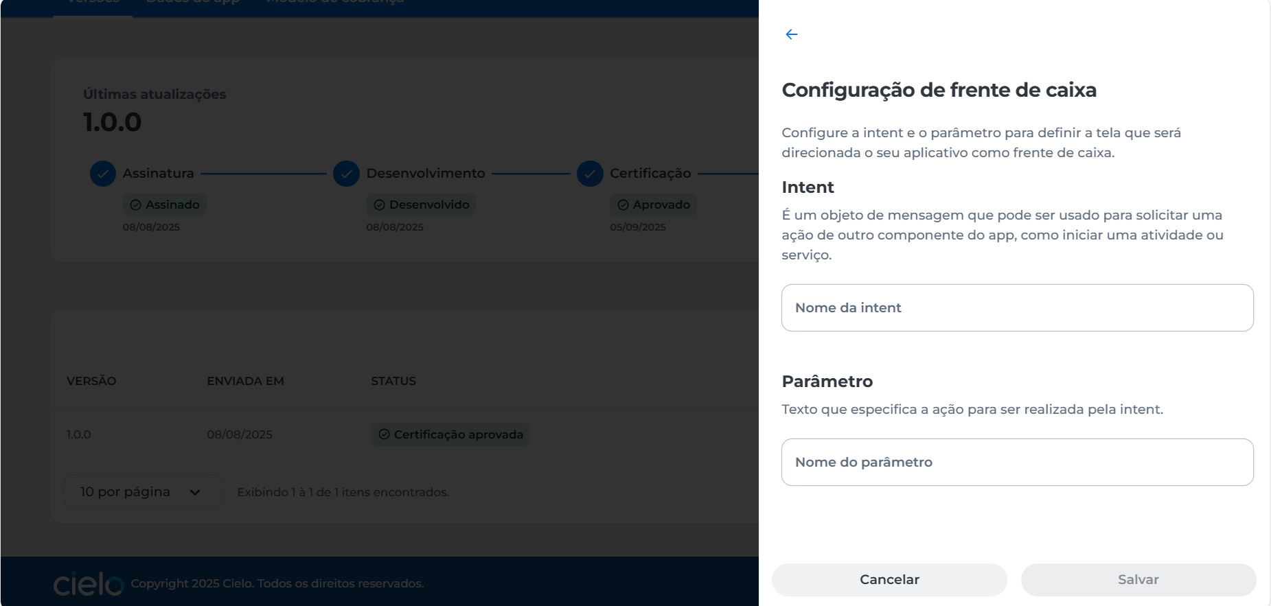 Configurando intent e parâmetro